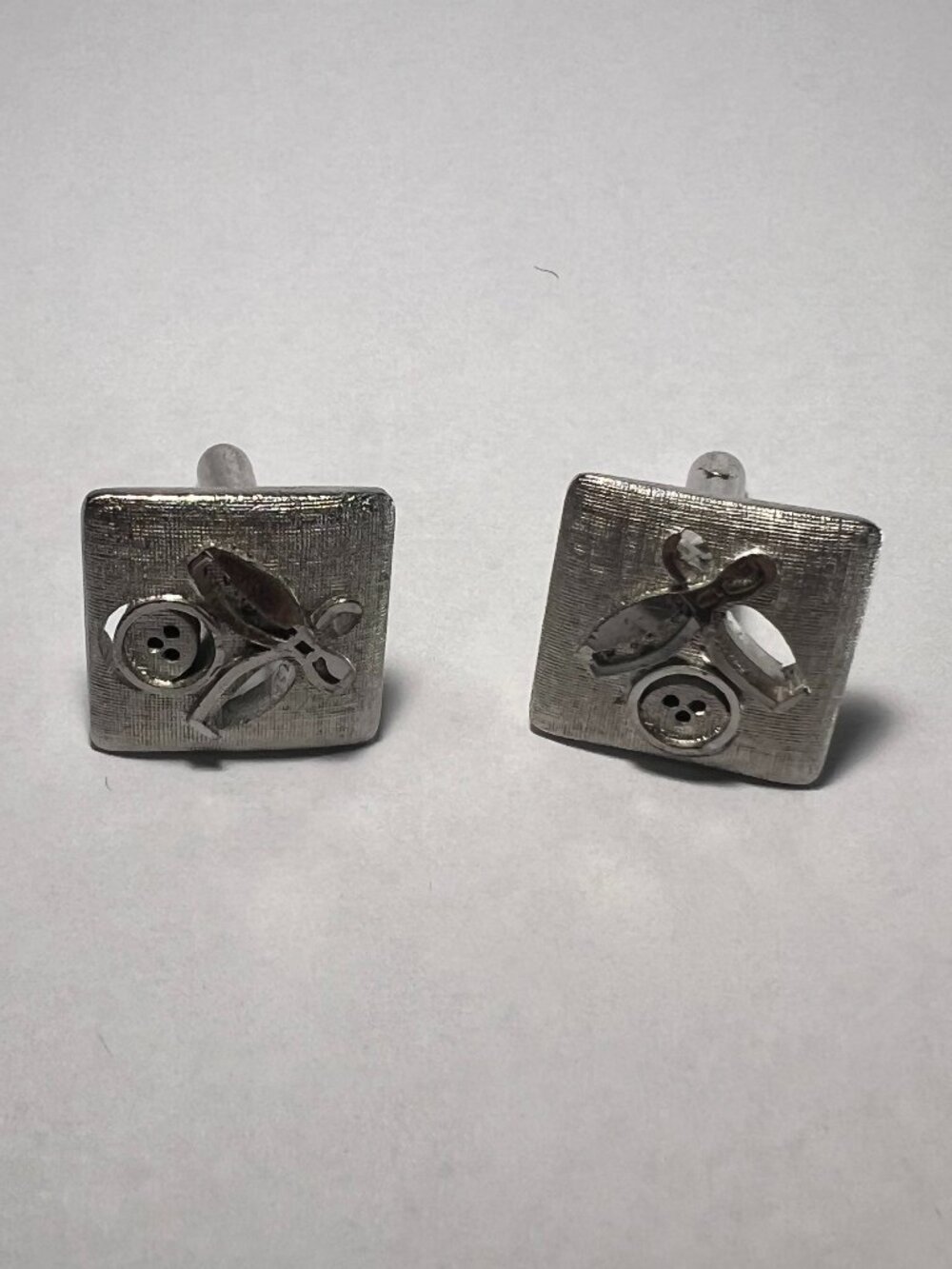Vintage SWANK Sewing Tailor Cufflinks Bowling